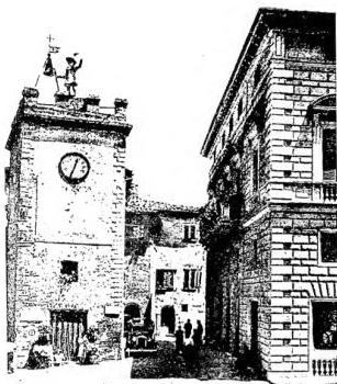 Above left: TOWER KNOWN AS «DI PULCINELLA» (15th cent.) - Above right: FAÇADE OF THE CHURCH OF S. MARIA DELLE GRAZIE (16th cent.). Below: INTERIOR OF THE CATHEDRAL on a design by B. Ammannati (16th cent.).