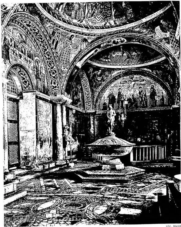 BATTISTERO DELLA BASILICA DI S. MARCO con decorazione musiva (sec. XII) - Venezia.