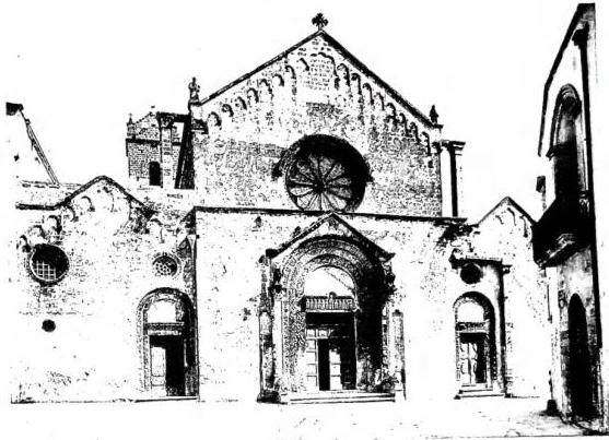 Above: FACADE OF THE CHURCH OF ST. CATHERINE (13th cent.) - Galatina.