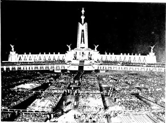 In alto: CONGRESSO MARIANO di Ottawa (2 luglio 1947). Altar maggiore e addobbo per la Messa di mezzanotte. In basso: PALAZZO DELL'UNIVERSITÀ. Edificio centrale, sede dell'amministrazione - Ottawa.