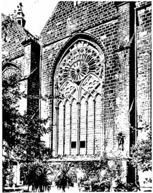 Above left: THE CATHEDRAL TOWER (12th cent.) of Soest (diocese of P.) next to the church of St. Nicholas. Above right: GOTHIC WINDOW of the cathedral of Minden (1275), diocese of P. Below left: INTERIOR OF THE CATHEDRAL OF PADERBORN (1267). Below right: INTERIOR OF THE CATHEDRAL of Minden (1275 with