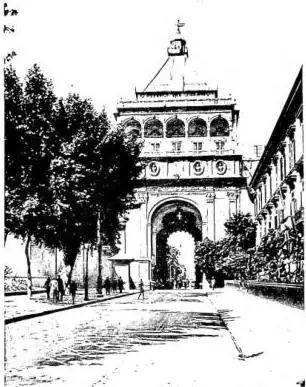 In alto a sinistra: PORTA NUOVA (ricostruita nel 1535) - Palermo. In alto a destra: PALAZZO CHIARA-MONTE DETTO LO STERI (eretto nel 1307). In basso a sinistra: CHIESA E TORRE DEL CASTELLO (sec. xv) - S. Niccolò dell'Arena (Palermo). In basso a destra: AVANZI DEL COSIDDETTO GINNASIO - Solunto.