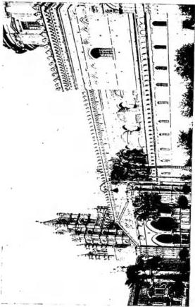Above left: CHURCH OF THE VESPERS (12th cent.) - Palermo. Above right: SIDE AND TRANSEPT OF THE CATHEDRAL (12th and 15th cent.) - Palermo. Below left: INTERIOR OF THE CHURCH OF CASA PROFESSA. Frescoes by Filippo Randazzo (1743) and stuccoes from the school of Serpotta - Palermo. Below right: INTERIOR OF THE CHURCH OF S. DOMENICO (founded in the 14th cent., rebuilt in 1636). Pantheon of illustrious Sicilians - Palermo.