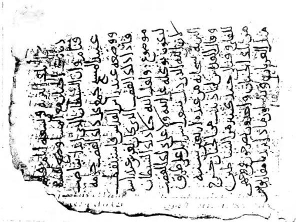 Above: FRAGMENT FROM THE BILINGUAL VIRGIL, GREEK AND LATIN (5th-6th cent.). Egyptian codex palimpsest several times. Arabic the most recent upper text. The photo is placed in the direction of the first writing - Milan, Biblioteca Ambrosiana. Below: A PALIMPSEST LEAF OF THE GOTHIC ULFILAS (5th-6th cent.). The upper text contains the commentary of St. Jerome on Isaiam, XIII, 49: PL 24, 469. The photo is placed in the direction of the first writing - Milan, Biblioteca Ambrosiana, S 45 sup.
