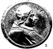 PORTRAITS OF THE POPES REPRODUCED ON MEDALS STRUCK DURING THE INDIVIDUAL PONTIFICATES. 1. Benedict XIII; 2. Clement XII; 3. Benedict XIV; 4. Clement XIII; 5. Clement XIV; 6. Pius VI; 7. Pius VII; 8. Leo XII; 9. Pius VIII; 10. Gregory XVI; 11. Pius IX; 12. Leo XIII - Medagliere Vaticano.