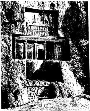 Above left: REMAINS OF SUSA, ancient capital. Above right: TOMB OF DARIUS THE GREAT - Nagsch-e-Rostem. Below left: MOSQUE OF SOLTANICH (14th cent.) on the road to Tabriz. Below right: CHALDEAN CATHEDRAL OF ST. JOSEPH IN BABYLONIAN STYLE. Consecrated on 7 July 1950 by His Beatitude the Chaldean Catholic patriarch Mons. Giuseppe VII Ghanima.
