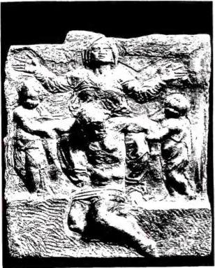 Above left: PIETÀ. Terracotta (ca. 1430) from Unna - Münster in W., Landesmuseum. Above right: PIETÀ from Michelangelo's workshop, perhaps by Jacopo del Duca (ca. 1550) derived from a drawing by Buonarroti - Biblioteca Vaticana, Museo cristiano. Below left: PIETÀ. Sculpture by Antonio Montauti (ca. 1730) - Rome, basilica of S. Giovanni in Laterano, Cappella Corsini. Below right: PIETÀ by L. Andreotti (1926) in the chapel of S. Croce in Florence dedicated to the Italian Mother.
