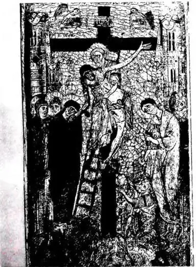 CROCIFISSO di scuola pisana (sec. XIV). Pisa, chiesa di S. Marta. DEPOSIZIONE. Tavola di Enrico di Tedice (sec. XIII) - Pisa, Museo civico.