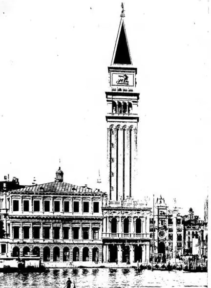 Left: THE «ZECCA» - Venice. Right: INTERIOR OF THE CHURCH OF S. MARCELLO - Rome.