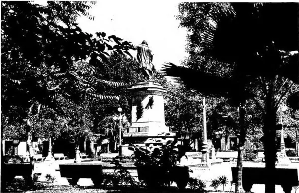 Above: STATUE OF COLUMBUS - Ciudad Trujillo. Below: MAIN FAÇADE OF THE CATHEDRAL CHURCH (16th cent.) - Ciudad Trujillo.