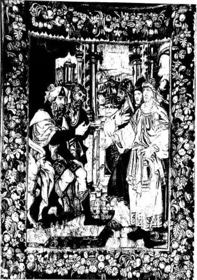 Left: CONVERSATION OF SAUL WITH SAMUEL (1 Sam. 15, 12-30). Flemish tapestry (16th cent.) - Pienza, Museo civico. Right: APPARITION OF SAMUEL'S GHOST TO SAUL (1 Sam. 28, 7-20). Painting by S. Rosa (17th cent.) - Paris, Louvre.