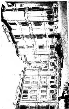 Left: FACADE OF THE CHAPEL OF THE HOSPITAL OF S. GALLICANO - Rome. Above right: SMALL PALACES IN PIAZZA S. IGNAZIO - Rome. Below right: FACADE OF THE HOSPITAL OF S. GALLICANO - Rome.