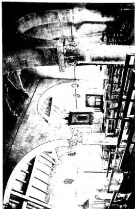 Above left: FACADE OF THE ANCIENT ROMANESQUE CHURCH OF S. MARIA, from the Matildic era (in the state prior to the wartime destruction of 1944) - Toano. Above right: INTERIOR OF THE CHURCH OF S. MARIA (in the state prior to the wartime damage of 1944) - Toano. Below left: PALAZZETTO DEL CAPITANO DEL POPOLO (1281) restored in 1931 - Reggio Emilia. Below right: LOWER PART OF THE FACADE OF THE CATHEDRAL. Covered with marbles by Prospero Spani in 1544 - Reggio Emilia.