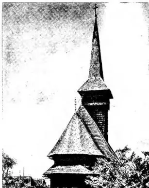 Above left: "ROZAVLEA" CHURCH OF MARAMURES built in wood (first half of the 17th cent.). Above right: "DOMNEASCA" CHURCH AT ARGEŞ, built in the mid-14th cent., on the occasion of the transfer of the Residence from Câmpulung to Argeş. Below left: "TREI IERARCHI" CHURCH, built in the first half of the