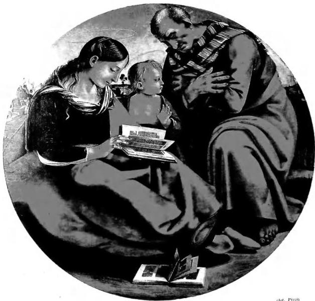 ROUNDEL DEPICTING THE HOLY FAMILY, by L. Signorelli (1492)