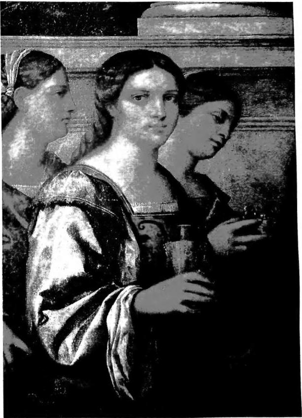 THE THREE MARYS. Detail of the altarpiece of St. John Chrysostom and other saints Venice, church of S. Giovanni Crisostomo.