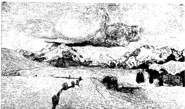 Above: NATURE. Part of an allegorical triptych Of Nature, Life and Death (1894-99) - St. Moritz, Segantini Museum. Below: "THE TWO MOTHERS" - Milan, Galleria d'arte moderna.