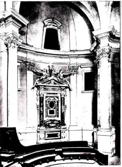 Left: SFORZA CHAPEL, executed after a design by Michelangelo for Card. Ascanio Guido Sforza (d. 1564), completed by G. della Porta at the time of Card. Alessandro Sforza (1573) - Rome, basilica of S. Maria Maggiore. Right: FUNERARY MONUMENT TO CARD. ASCANIO SFORZA, by Andrea Sansovino (1505) - Rome,