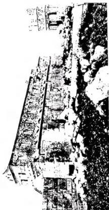 Above left: MUSIC (11th-10th cent. BC) at Ras-Samrah - Ugarit. Above right: BASILICA OF RUWEJHAH (4th cent.). Below left: WEST FACADE OF THE CHURCH OF HIRBET TEZIN (8th cent.). Below right: BAPTISTERY OF THE CHURCH OF S. PAOLO E MOSE. (5th cent.) - Dar Kita.