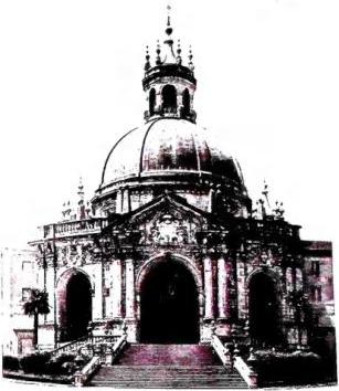In alto a destra: SANTUARIO DI LOYOLA, opera di Carlo Fontana (fondato il 25 marzo 1689). In basso a