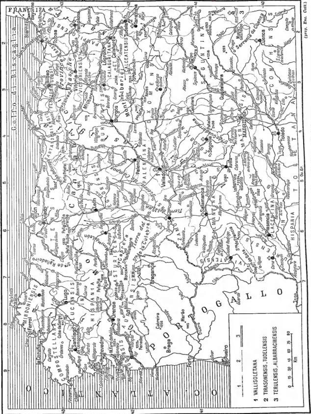 1. State borders - 2. Borders of ecclesiastical district - 3. Railways.