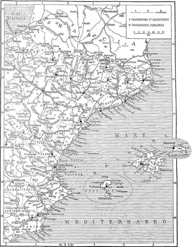 1. State borders - 2. Borders of ecclesiastical district - 3. Railways.
