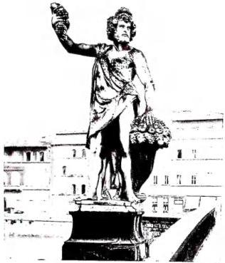 Above left: AUTUMN. Sculpture by G. Caccini (16th cent.) - Florence, ponte a S. Trinita. Above right: WINTER. Sculpture by T. Landini (16th cent.) - Florence, ponte a S. Trinita. Below: SUMMER. Terracotta bas-relief, 18th cent. Villa Reale di Castello - Florence, outskirts.