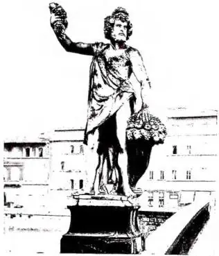 In alto a sinistra: L'AUTUNNO. Scultura di G. Caccini (sec. XVI) - Firenze, ponte a S. Trinita. In alto a destra: L'INVERNO. Scultura di T. Landini (sec. XVI) - Firenze, ponte a S. Trinita. In basso: L'ESTATE. Bassorilievo in terracotta, del sec. XVIII. Villa Reale di Castello - Firenze, dintorni.