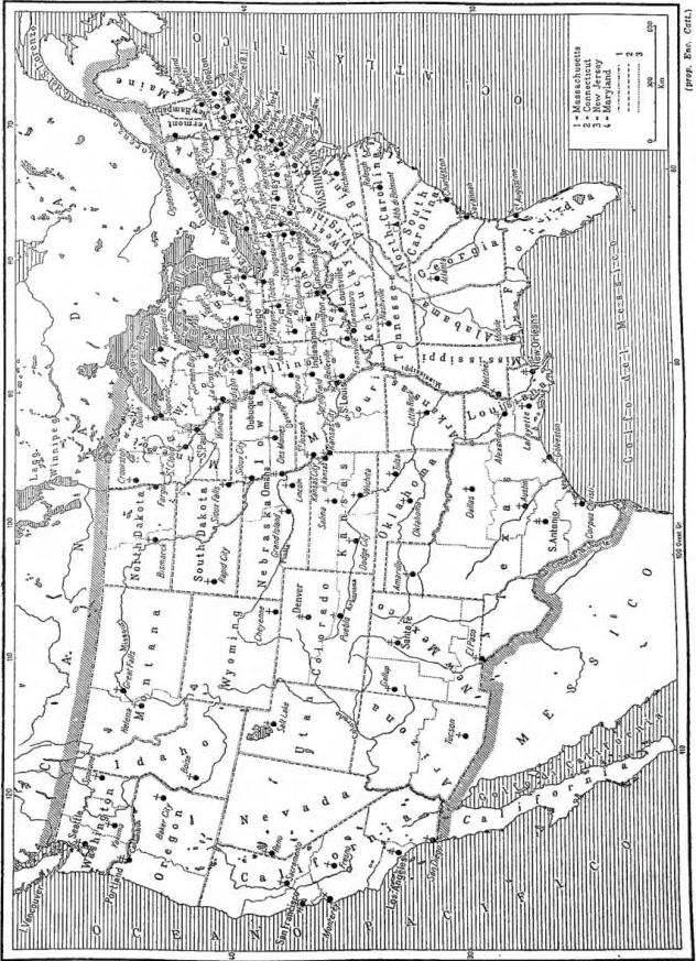 1. State borders - 2. Federal state borders - 3. Borders of ecclesiastical district.