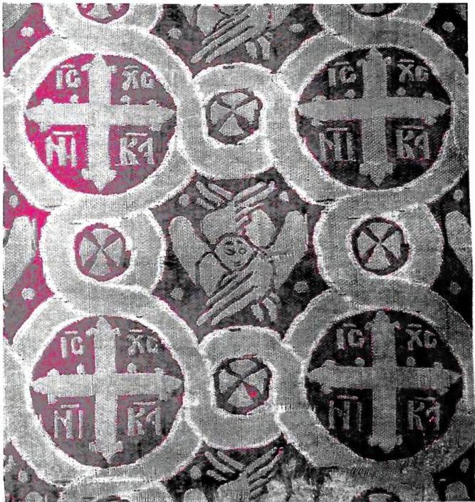 FABRIC OF THE 12th CENT., woven in Byzantium on 9th-cent. motifs