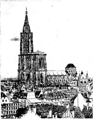 Above left: FACADE AND SIDE OF THE CATHEDRAL (12th-15th cent.). Above right: KAMMERZELL HOUSE (15th cent.). Below left: INTERIOR OF THE CATHEDRAL. Pillar of the Angels (1st half 13th cent.). Below right: THE MAN WARMING HIMSELF AT THE FIREPLACE. Allegory of the month of February, carved on the portal of the western facade of the Cathedral (1280).