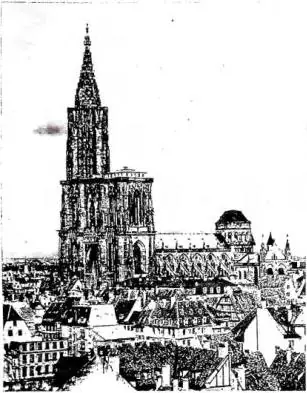 Above left: FACADE AND SIDE OF THE CATHEDRAL (12th-15th cent.). Above right: KAMMERZELL HOUSE (15th cent.). Below left: INTERIOR OF THE CATHEDRAL. Pillar of the Angels (1st half 13th cent.). Below right: THE MAN WARMING HIMSELF AT THE FIREPLACE. Allegory of the month of February, carved on the porta
