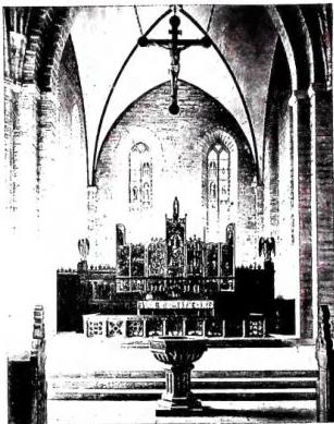 Above left: INTERIOR OF THE MONASTERY CHURCH of Vadstena built between 1388 and 1430, now a Lutheran parish church.