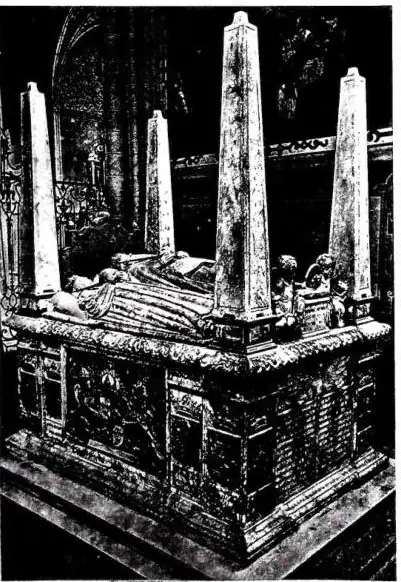 Left: TOMB OF GUSTAV VASA AND HIS WIFE (1560) - Uppsala, Cathedral. Right: TOMB OF ADLER SALVUS (1652) - Stockholm, church of S. Nicola.
