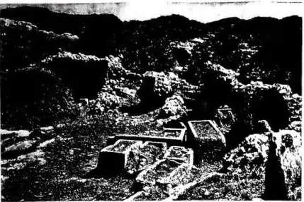 Above left: SARCOPHAGI AND ROTUNDA OF THE CHRISTIAN CEMETERY (5th-6th cent.) - Tipasa. Above right: CEMETERY OF ST. SALSA (5th-6th cent.) - Tipasa. Below left: SARCOPHAGUS OF FABIA SALSA, in the basilica of St. Salsa - Tipasa. Below right: MOSAIC INSCRIPTION OF BISHOP ALEXANDER - Algiers, Museum.