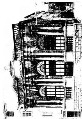 Above left: FACADE OF THE DUOMO dedicated to S. Anastasia, completed in 1304 - Zara. Above right: THE LOGGIA DEL COMUNE, seat of the Biblioteca comunale P. A. Paravia, built by G. Sammicheli (1565) - Zara. Below left: CLOISTER OF THE CONVENT OF S. FRANCESCO (1556) - Zara. Below right: INTERIOR VIEW OF THE APSES of the church of S. Donato (early 9th cent.), now National Museum - Zara.
