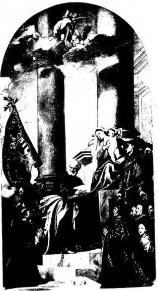 A sinistra: MADONNA DI CASA PESARO (1524) - Venezia, chiesa di S. Maria dei Frari. A destra: IL MARTIRIO DI S. LORENZO (ca. 1564) - Venezia, chiesa dei Gesuiti.