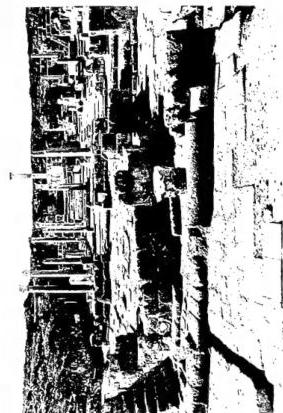 Above left: CHRISTIAN CEMETERY OF AIN-ZARA. Above right: CHRISTIAN BASILICA, adapted in the judicial basilica - Sabratha.