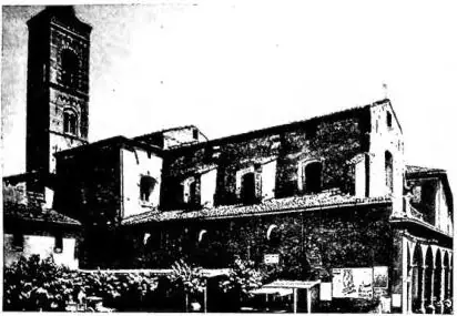 Above left: SIDE AND FAÇADE OF THE CHURCH OF S. FRANCESCO, rebuilt in 1740 with the portico of the 14th cent. - Urbino. Above right: EXTERIOR OF THE DUOMO, begun in 1447 by L. Laurana. The façade was completed in 1801, on a design by C. Marigia (1743-95). Below left: EXTERIOR OF THE CHURCH OF S. BER