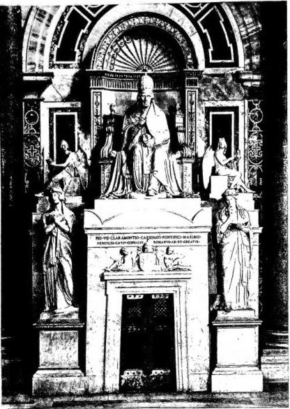 Left: MONUMENT TO POPE PIUS VII - Basilica of St. Peter.