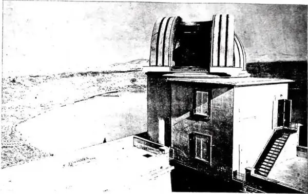 Above: VATICAN OBSERVATORY in its current seat on the Pontifical Palace of Castel Gandolfo. Below left: TOWER OF LEO IV, former seat of the Vatican Observatory, currently included in the building complex of Vatican Radio. Below right: INTERIOR OF THE ROTATING DOME of the Vatican Observatory in its c