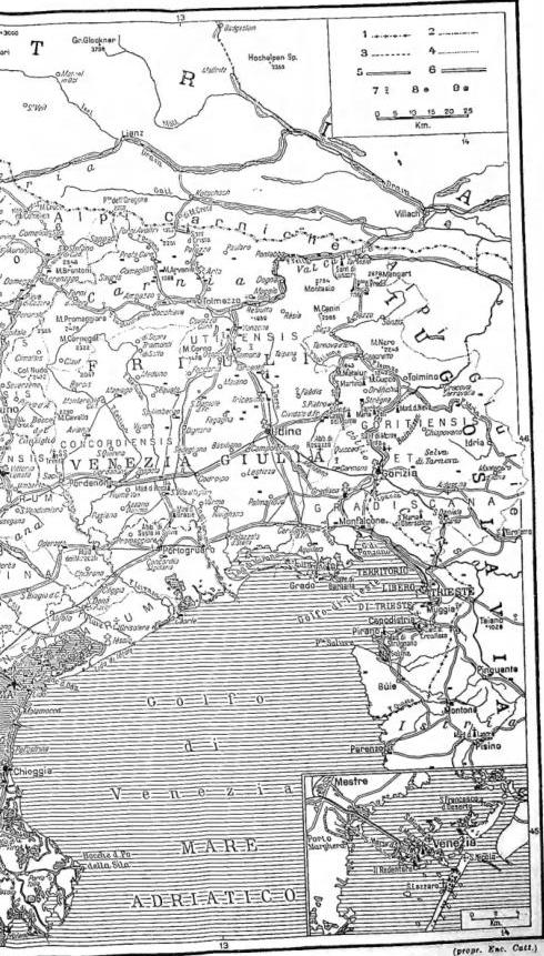 ecclesiastical circumscription - 5. Roads - 6. Railways - 7. Oratories - 8. Pirei - 9. Abbeys.